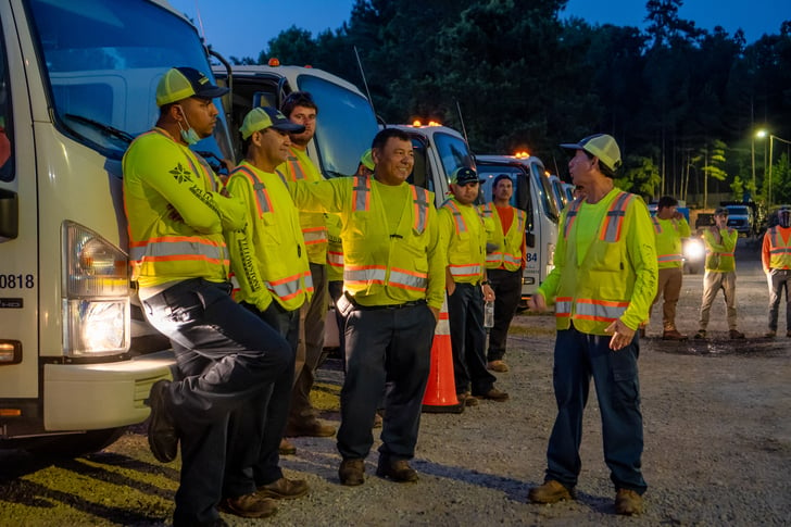 Commercial Landscaping Crew safety meeting 3