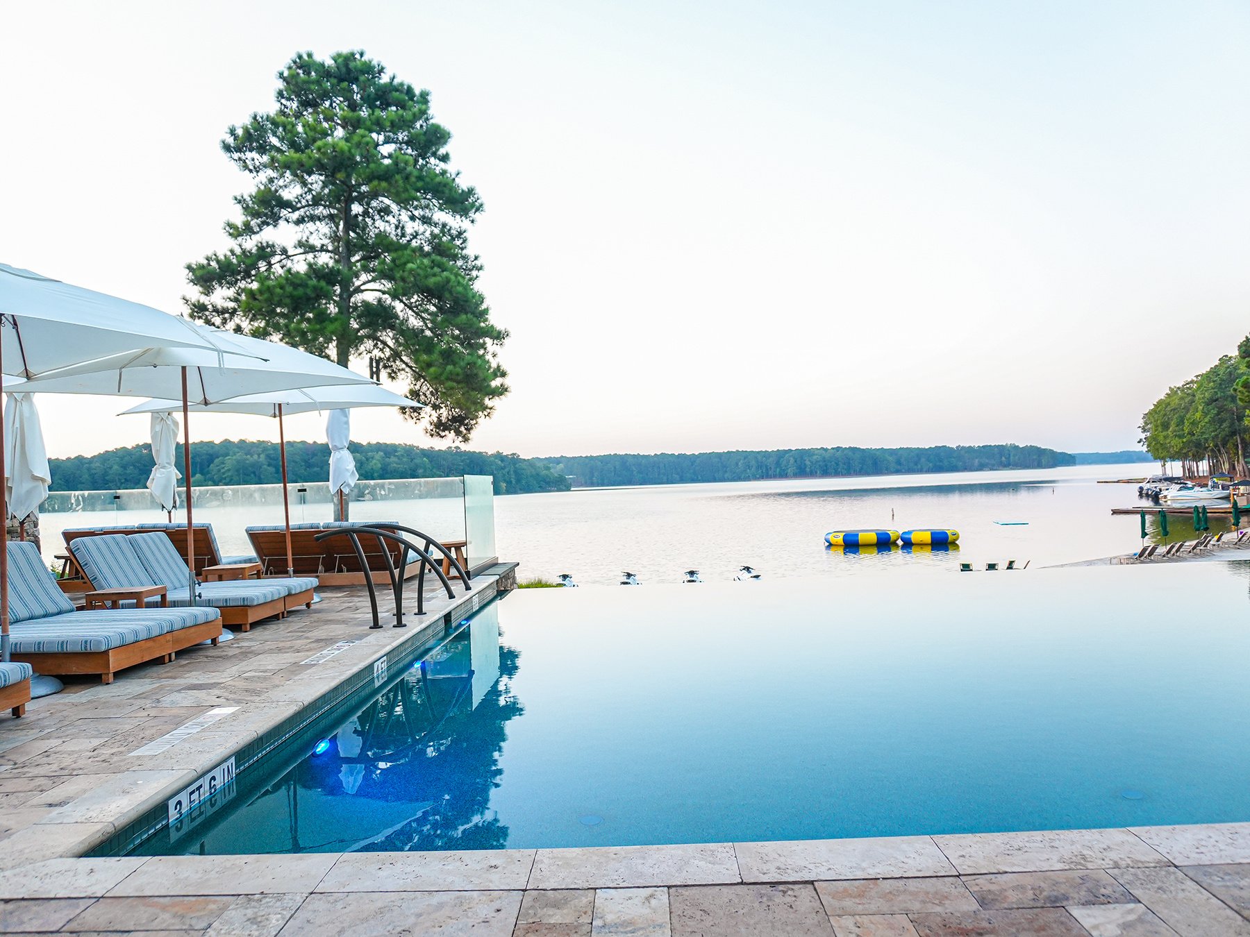 Pool Overlooking Lake. Example of Resort Landscape Design | Yellowstone Landscape